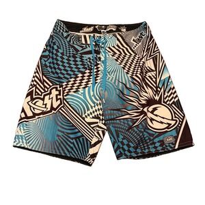 VTG Lost Enterprises Mayhem Board Shorts Size 34 Blue 90s Y2K Skate Surf